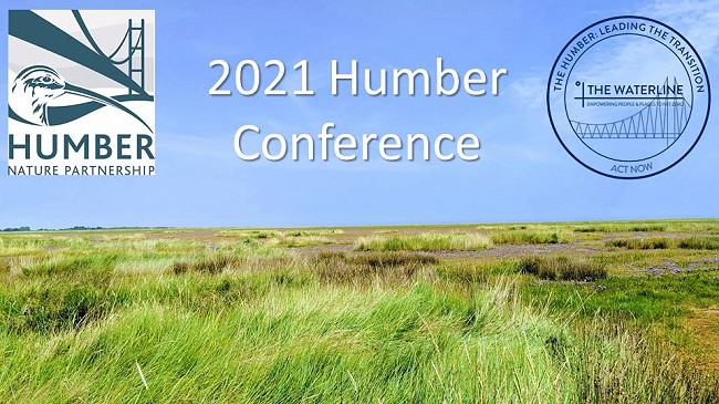 2021 Humber conference text over a photo of salt marsh.