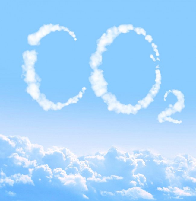 CO2 written in the clouds clip art.