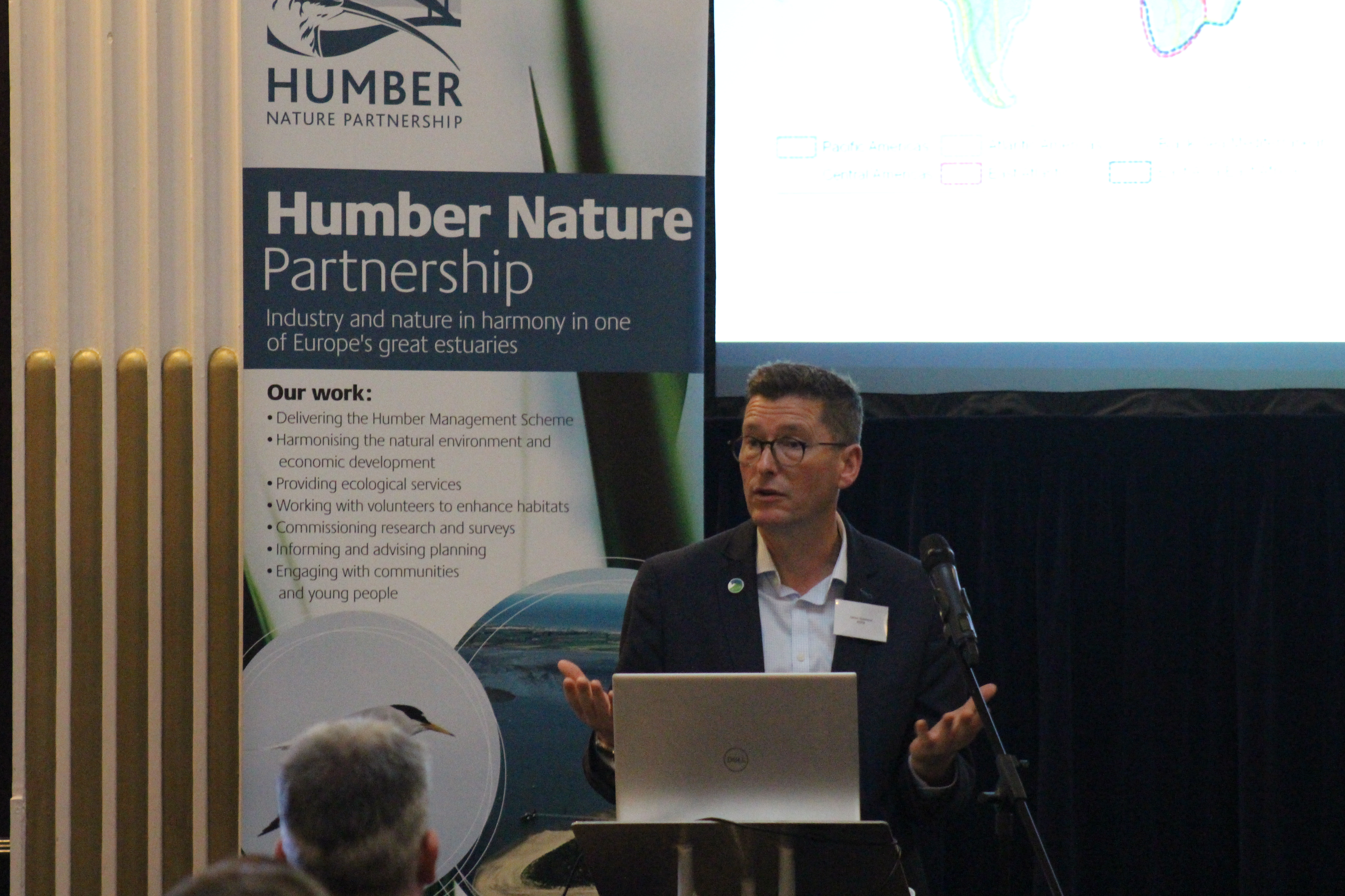 James Robinson from the RSPB giving a talk on; A World Heritage Site for England’s east coast wetlands, delivering for the people and wildlife of the Humber Estuary.
